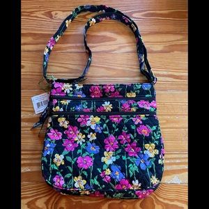 NWT VERA BRADLEY TRIPLE ZIP HIPSTER WILDFLOWER GARDEN